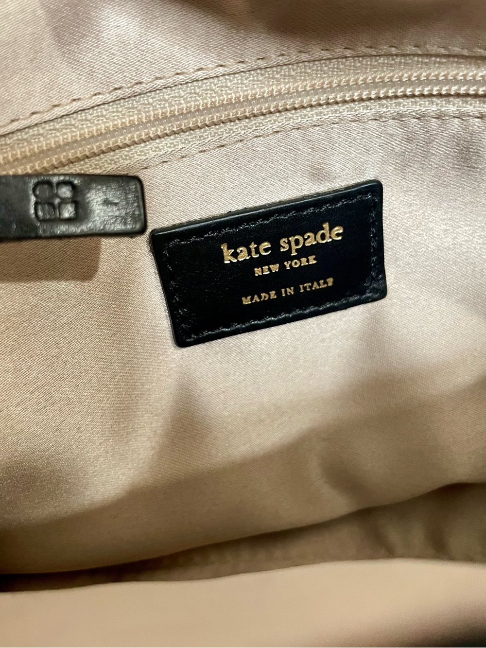Kate Spade Made in Italy Vintage Black Tweed w/Metallic Grid Accent Shoulder Bag - Picture 10 of 10